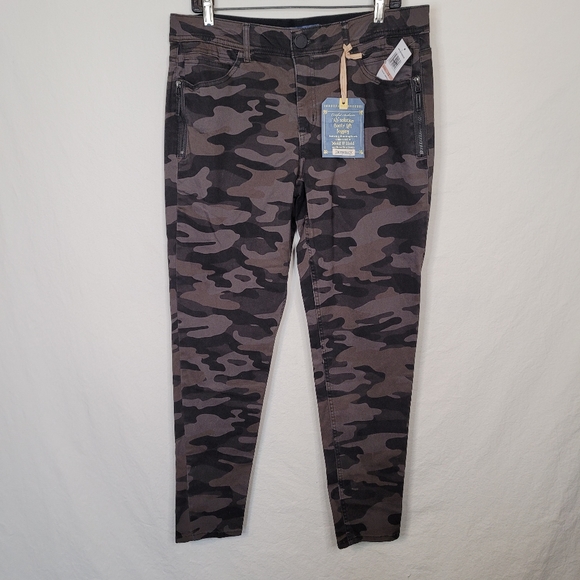 Democracy "Ab" Solution Booty Lift Jegging Camo Espresso Women's 12 New w/Tags - Picture 1 of 11